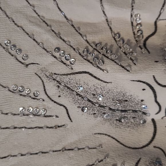 Chagall short sleeve sweater with embridery/bead detail size Lg - Picture 2 of 3